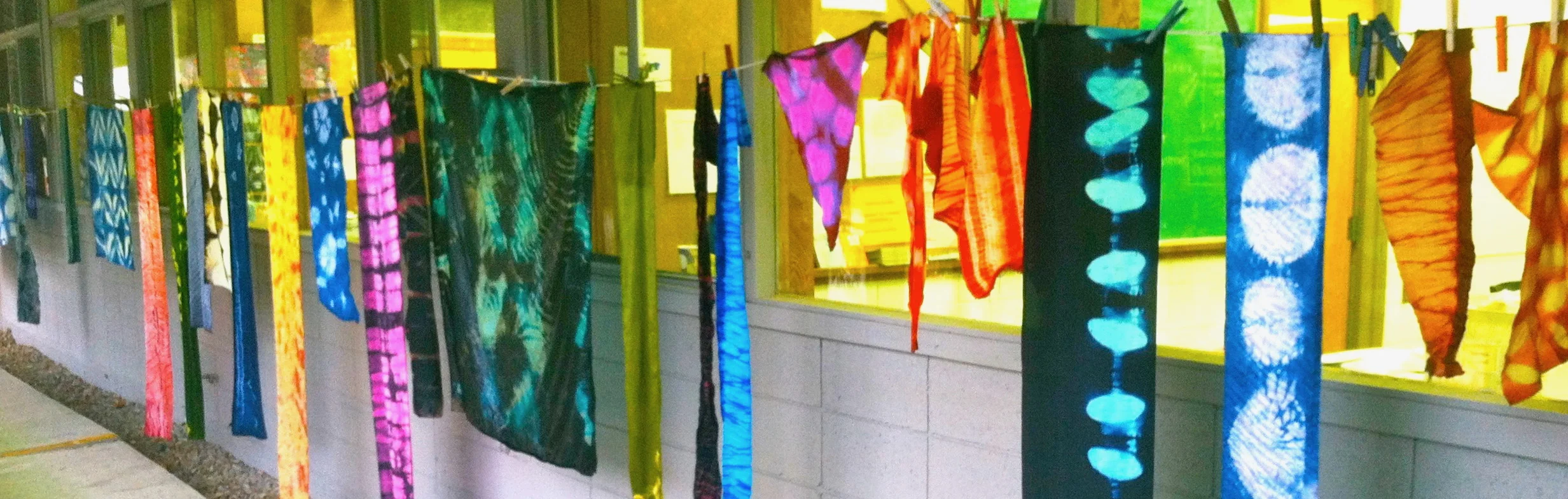 Students’ shibori samples, Arrowmont School of Craft