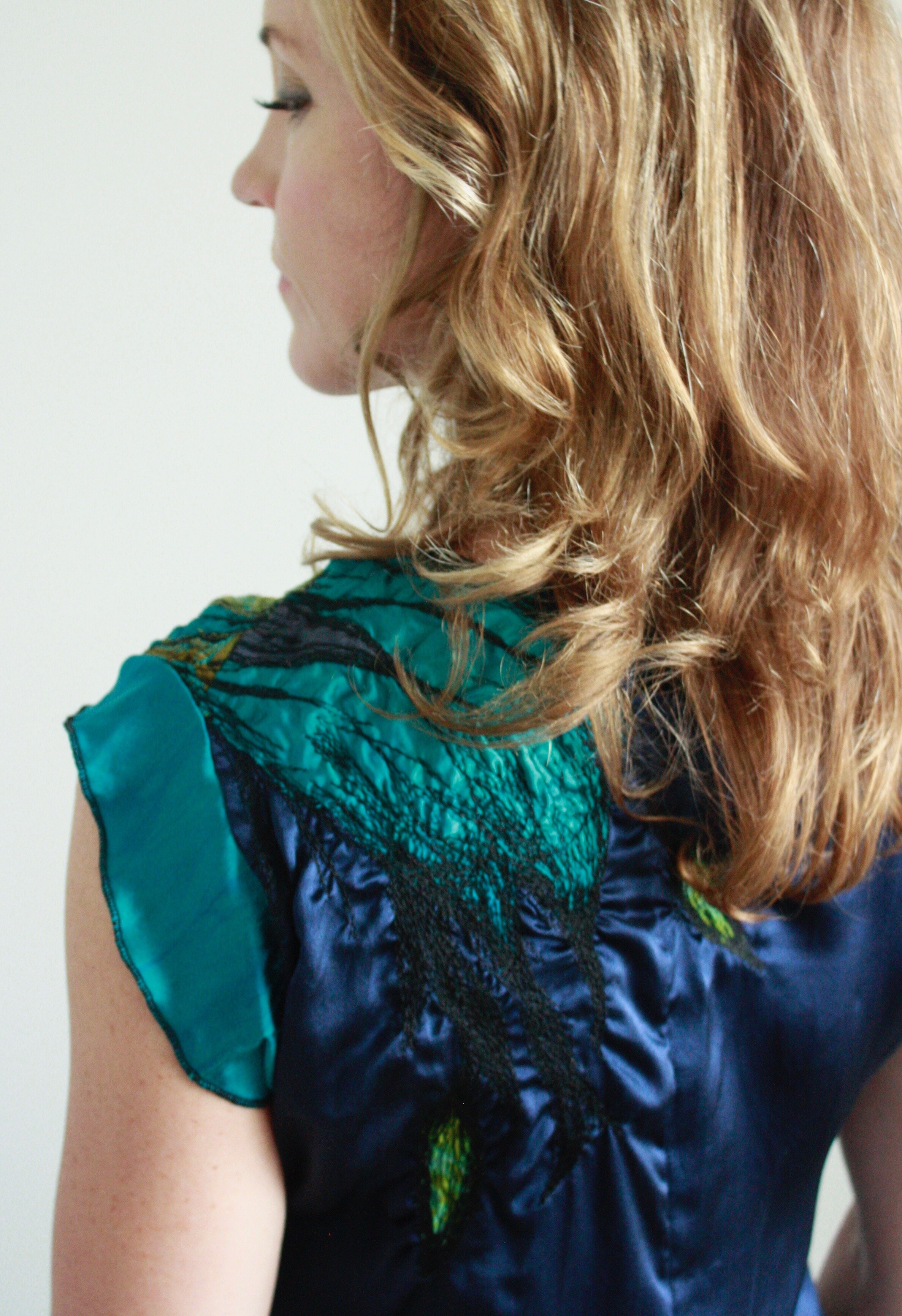 Detail, Custom Silk Blouse for Kathryn, 2021