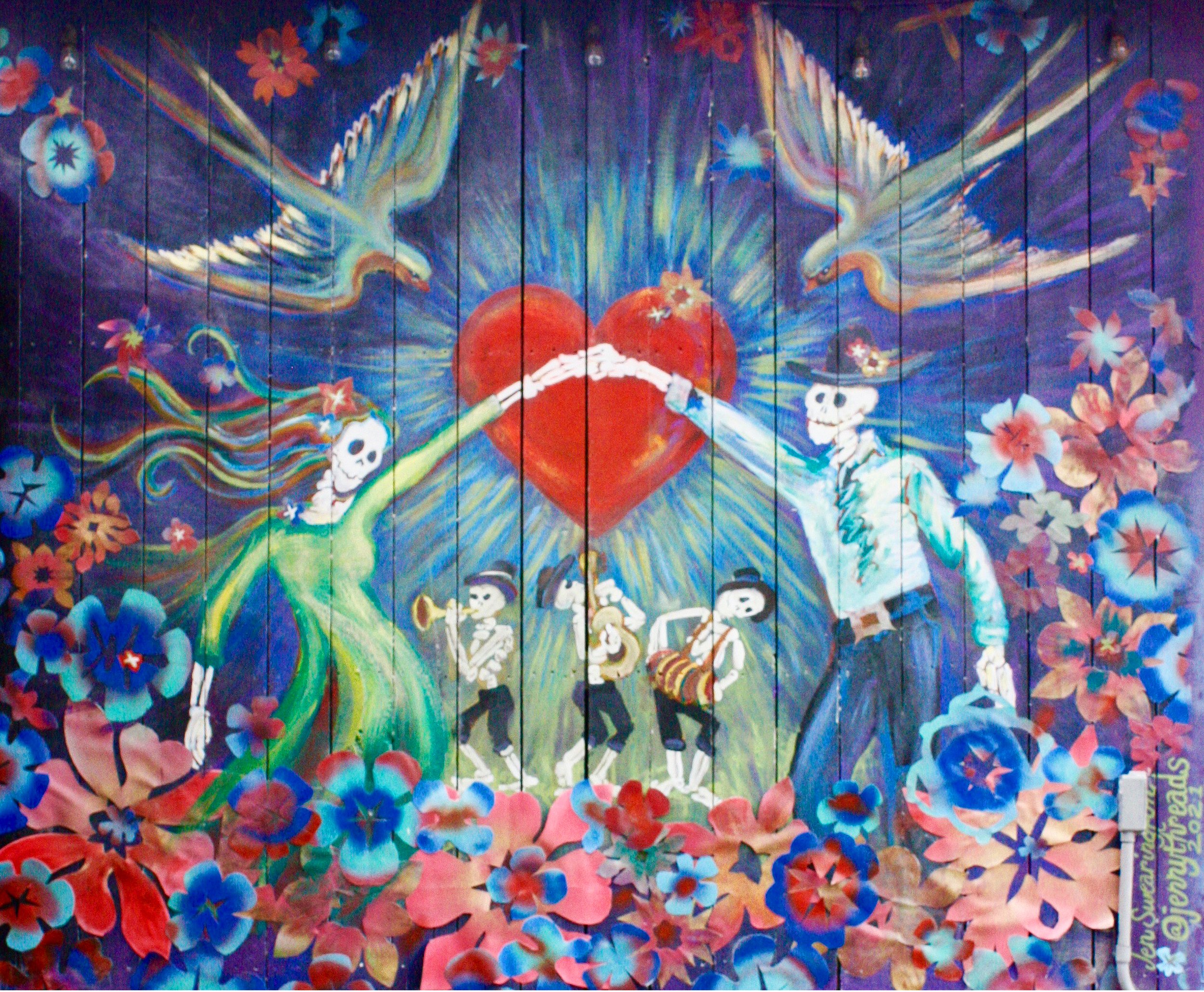 "Love Life Mural," 11' x 8', Charlestom Pourhouse, 2021