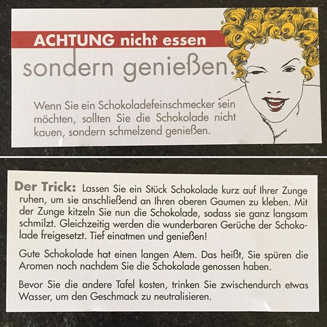 Der Trick des Tages in einer Schokolade entdeckt. 😀 #schokolade#genießer