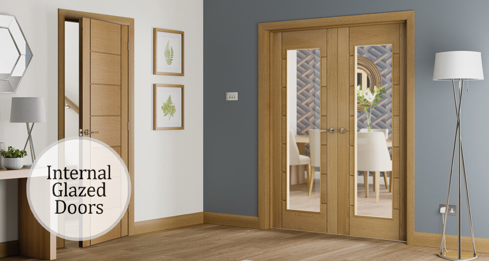 Internal Glazed Wooden Doors | Glazed Glass Wooden Doors — The Replacement  Door Company