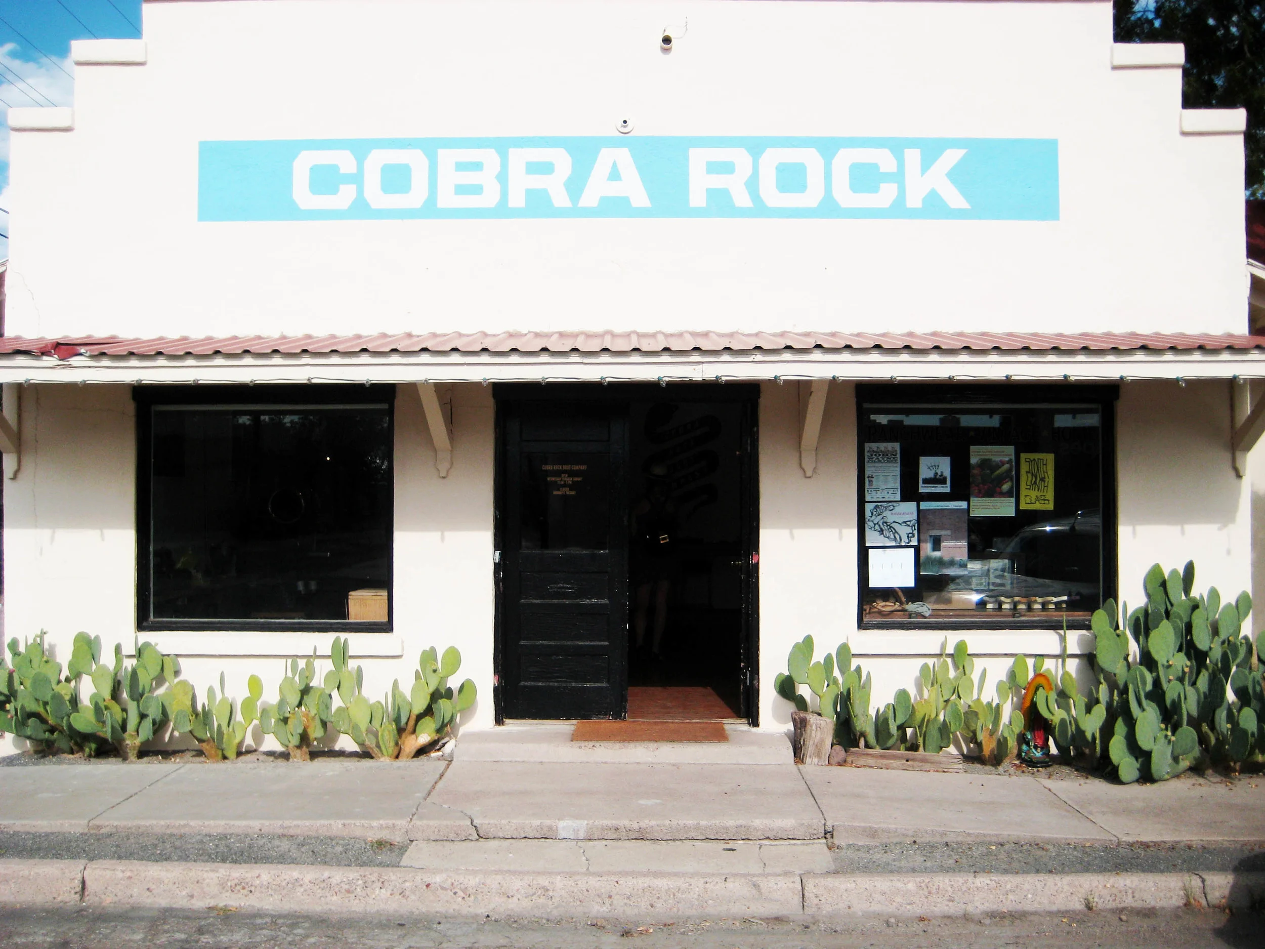 Cobra Rock Boot Company's store front on Dean St. in Marfa. 