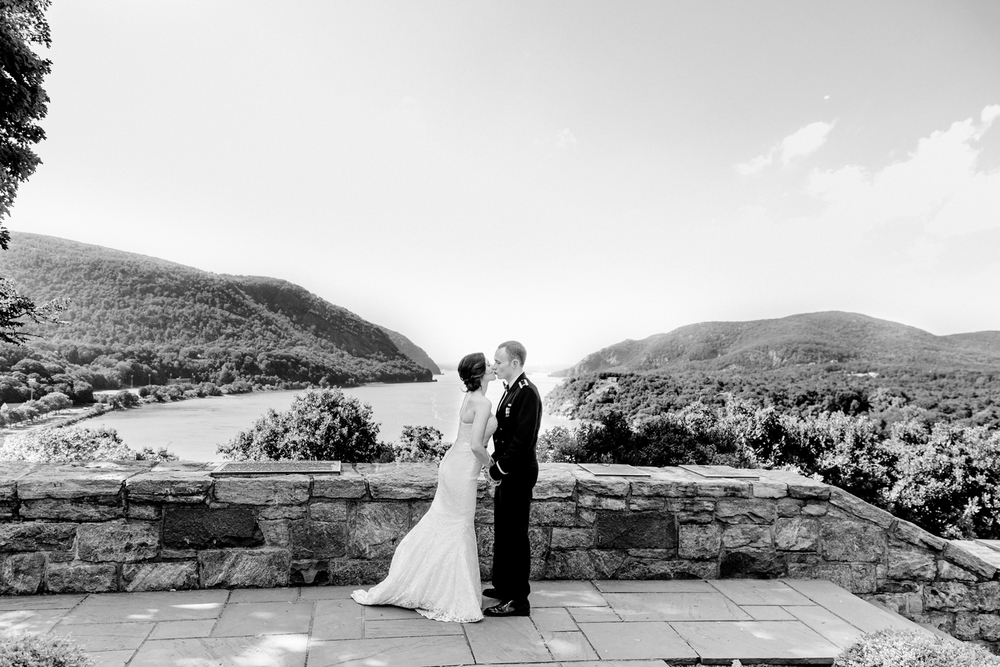 Hudson River wedding portrait 