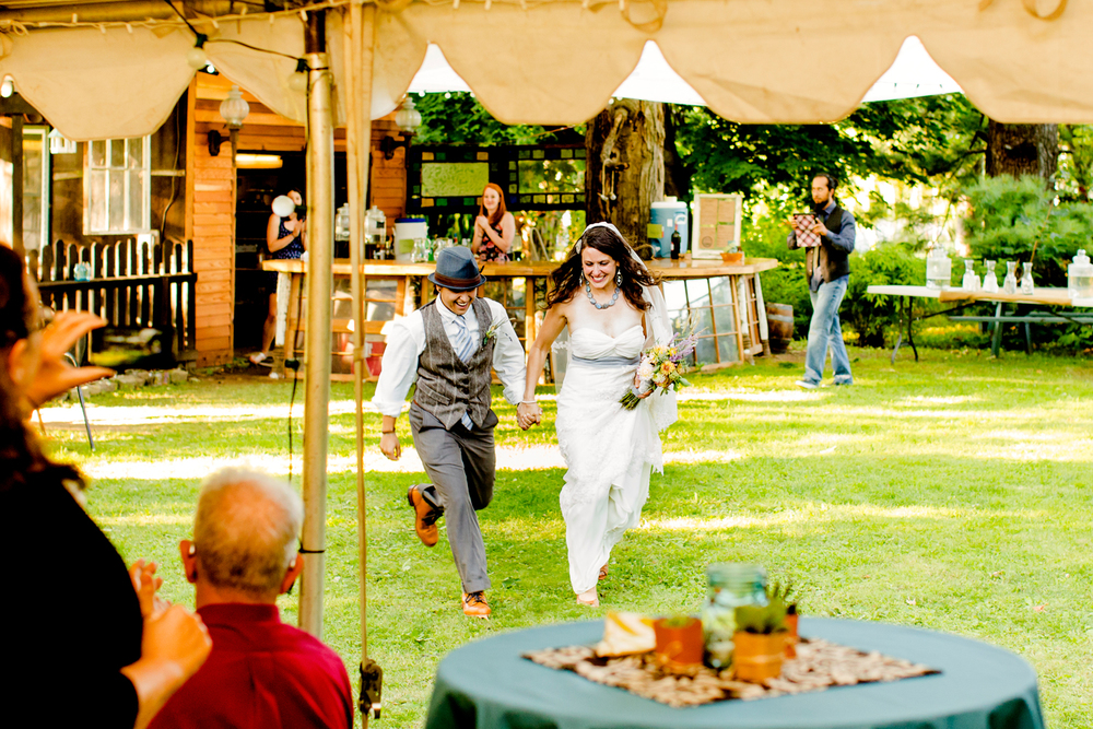 backyard wedding reception 