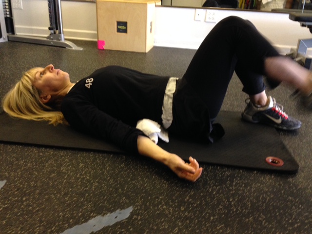 Belly button pulls into the spine!