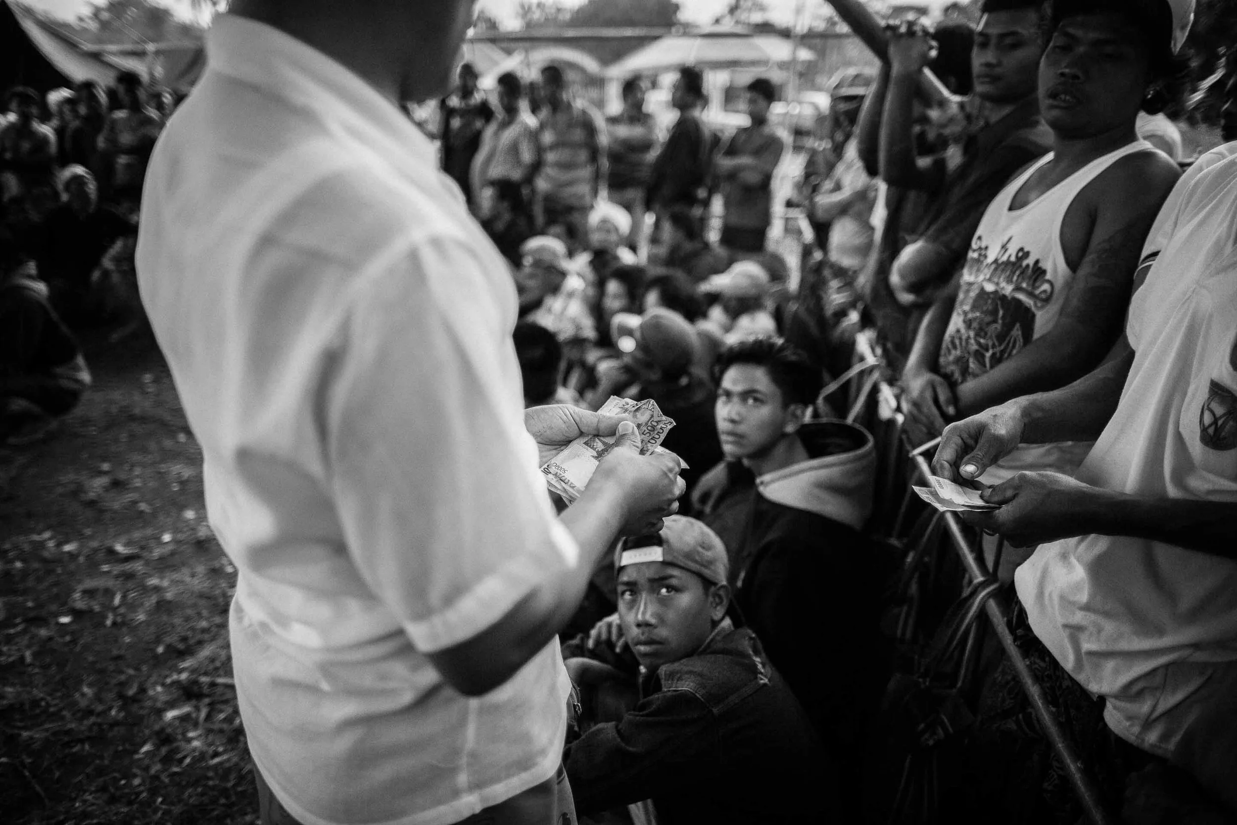 Tajen - Traditional cockfighting in Bali © Gareth Moon 2017