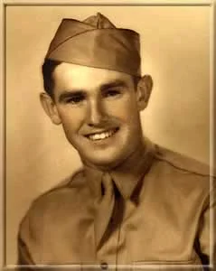 Jackie Gaughan as airman in the Air Force