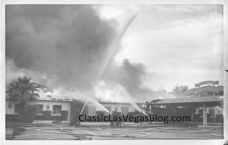 Firefighters fight the blaze