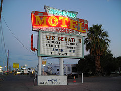 Cimarron Motel sign at dusk.jpg