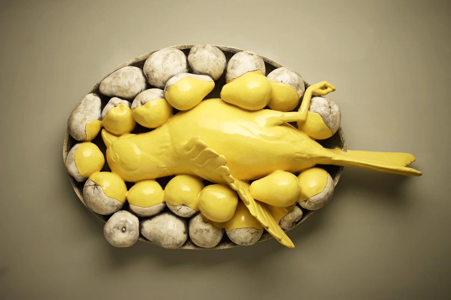 Client: Monica Van Den Dool at http://www.monicavandendool.com/ Details: "Cameo" Glazed Ceramic. 30” x 18” x 7”. 2011 