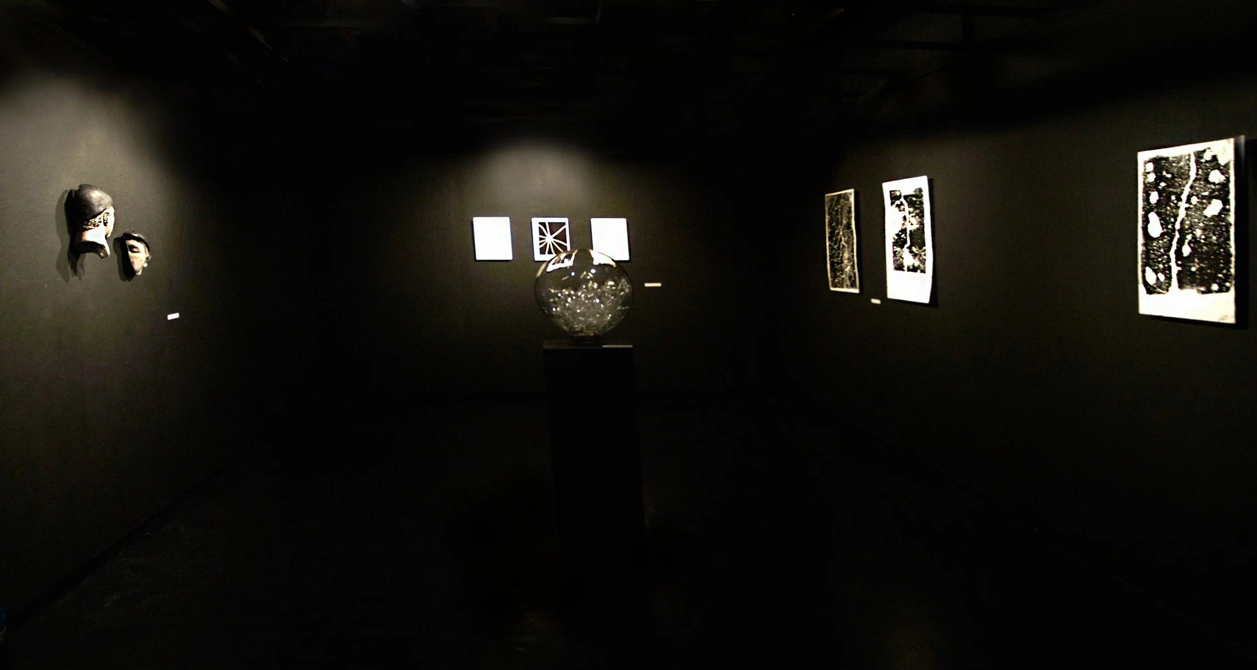 Overview of 'Fracture" at the Black Gallery. 