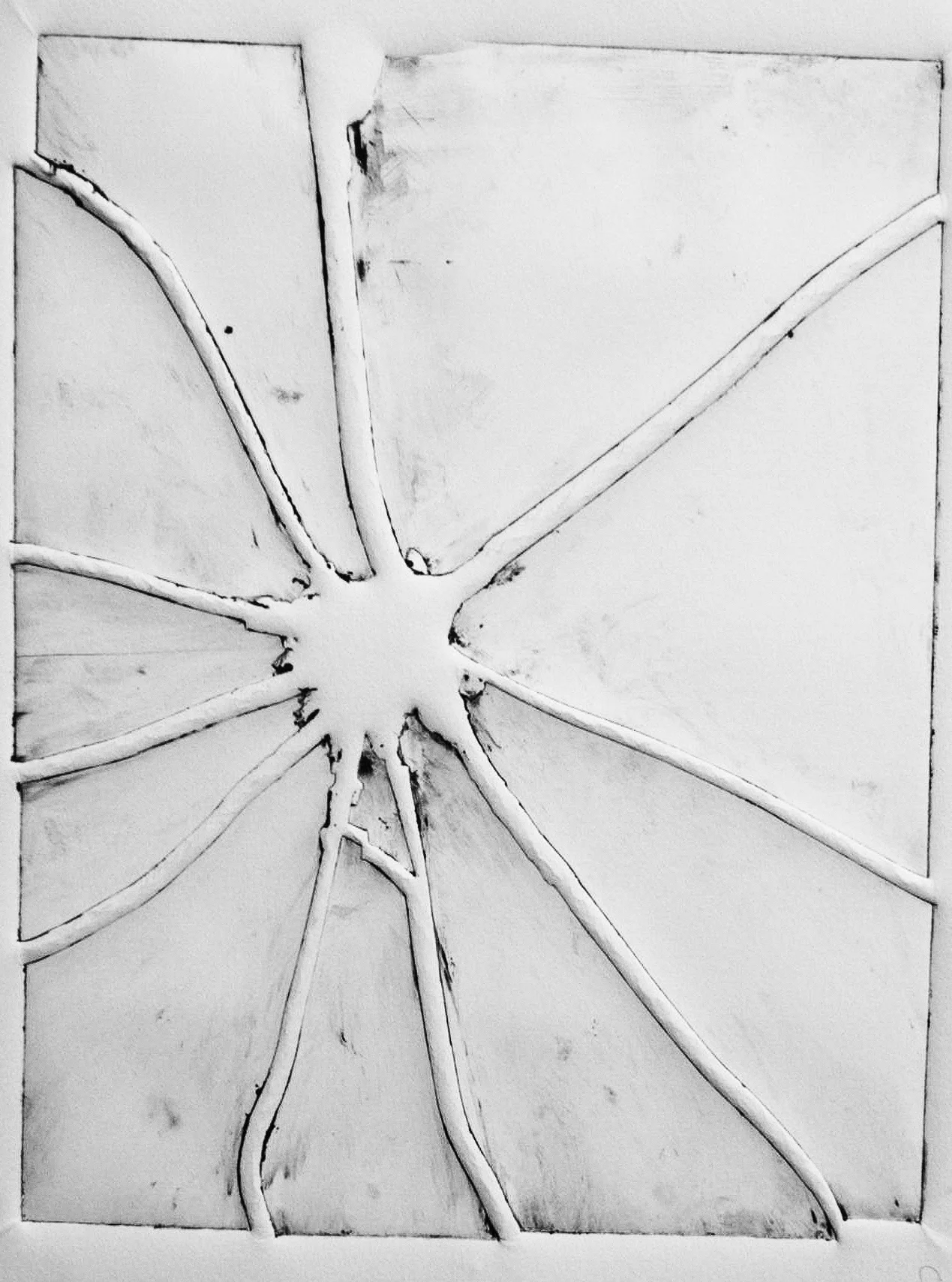 'Mach 6' Embossed Crack on Paper. 2010