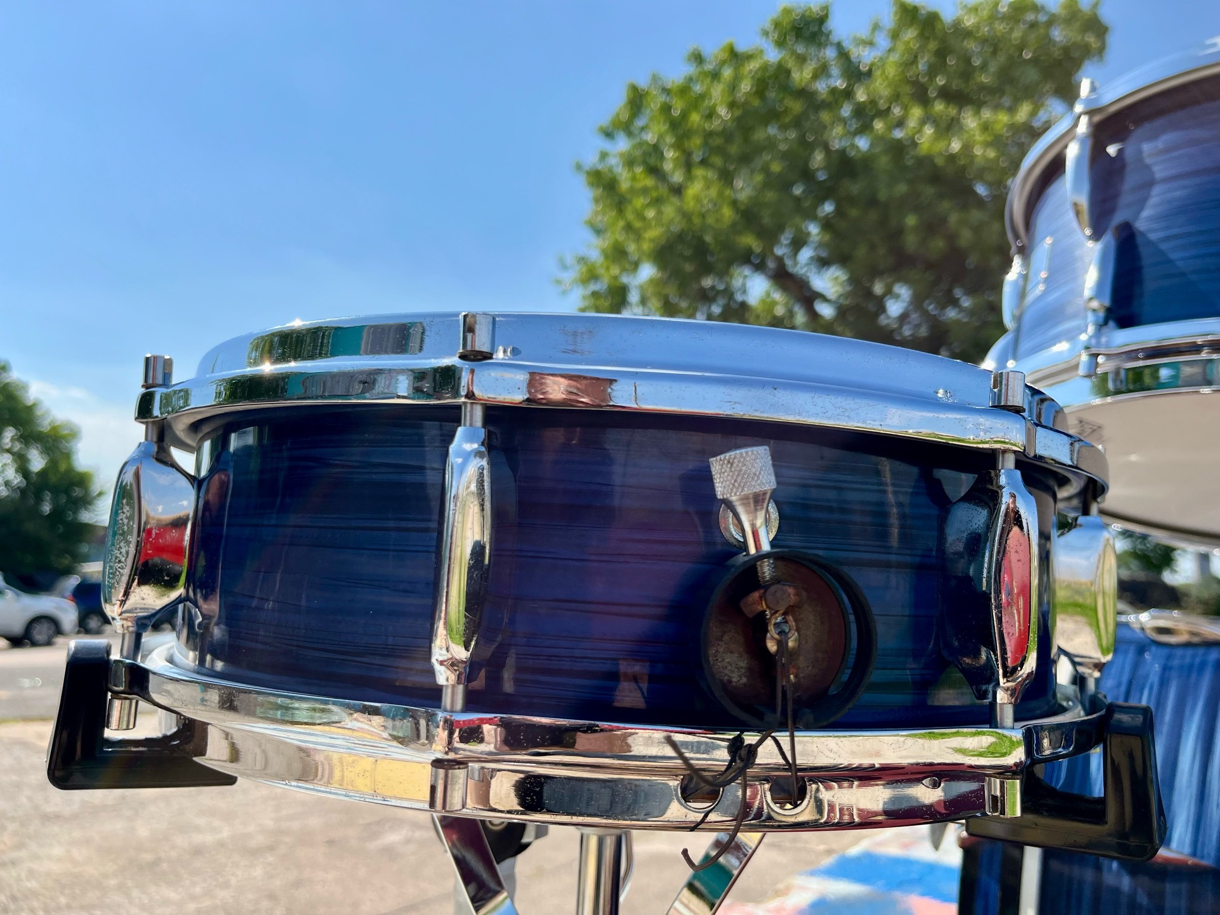 Sonor Teardrop drum set 1960's blue wrap drums for sale