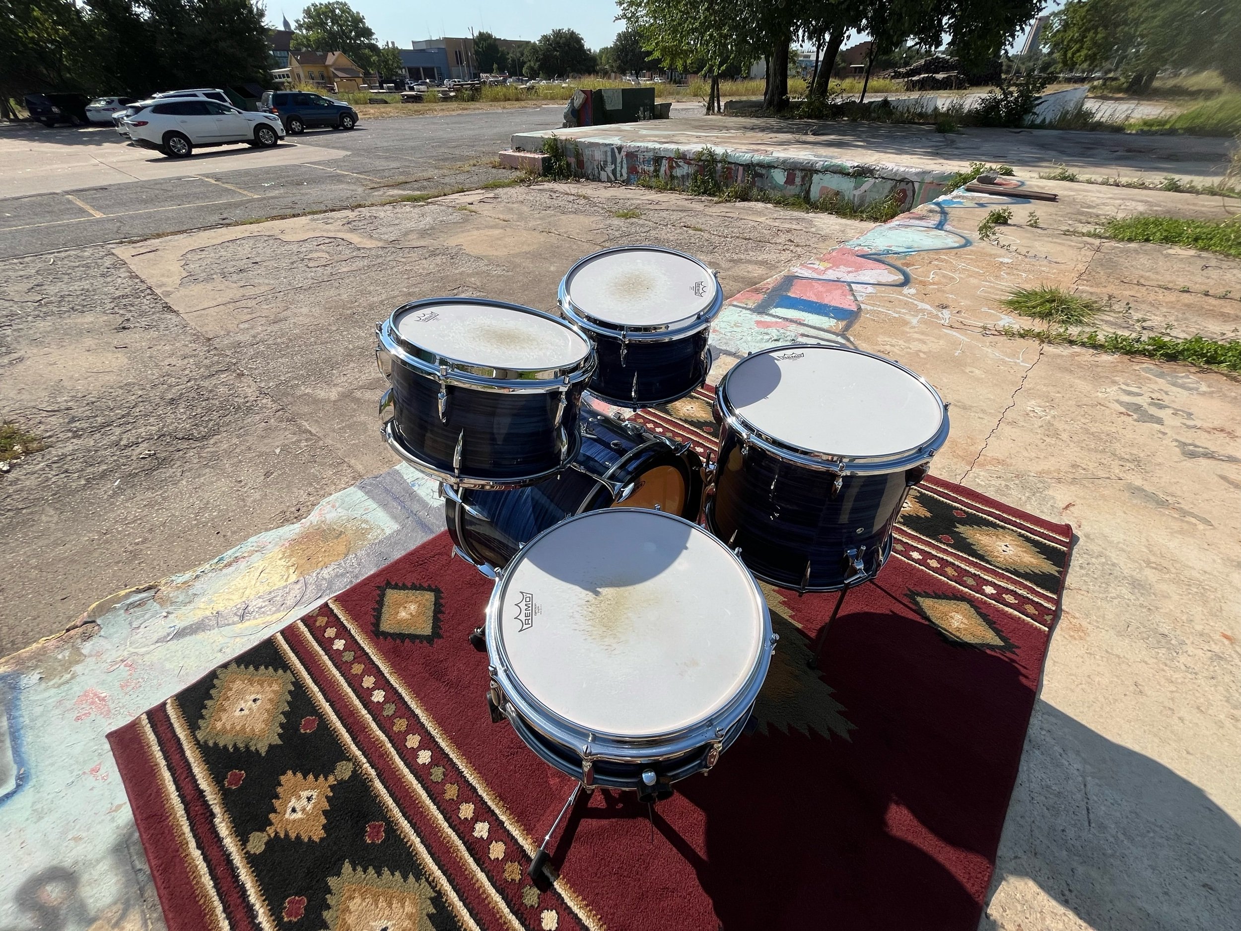 Sonor Teardrop drum set 1960's blue wrap drums for sale