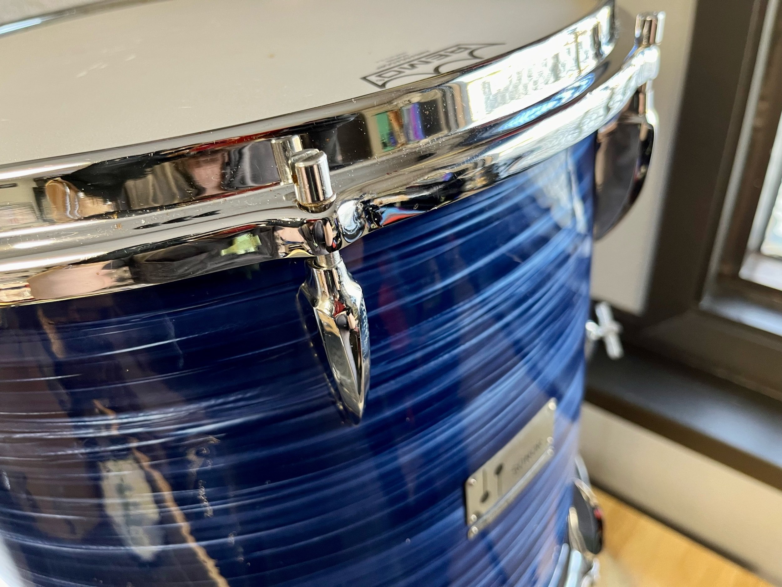 Sonor Teardrop drum set 1960's blue wrap drums for sale