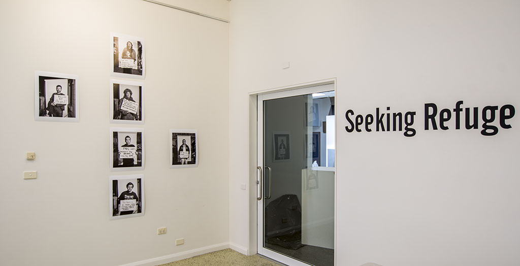 Sean Davey's portraits at Town Hall rallies against Australia's offshore detention policy in Sydney (2013) in 'Seeking Refuge'. A selection of these portraits (made with photographer Laila Kazak) were originally published in New Matilda, with an accompanying piece by Julian Burnside QC. Read piece here.