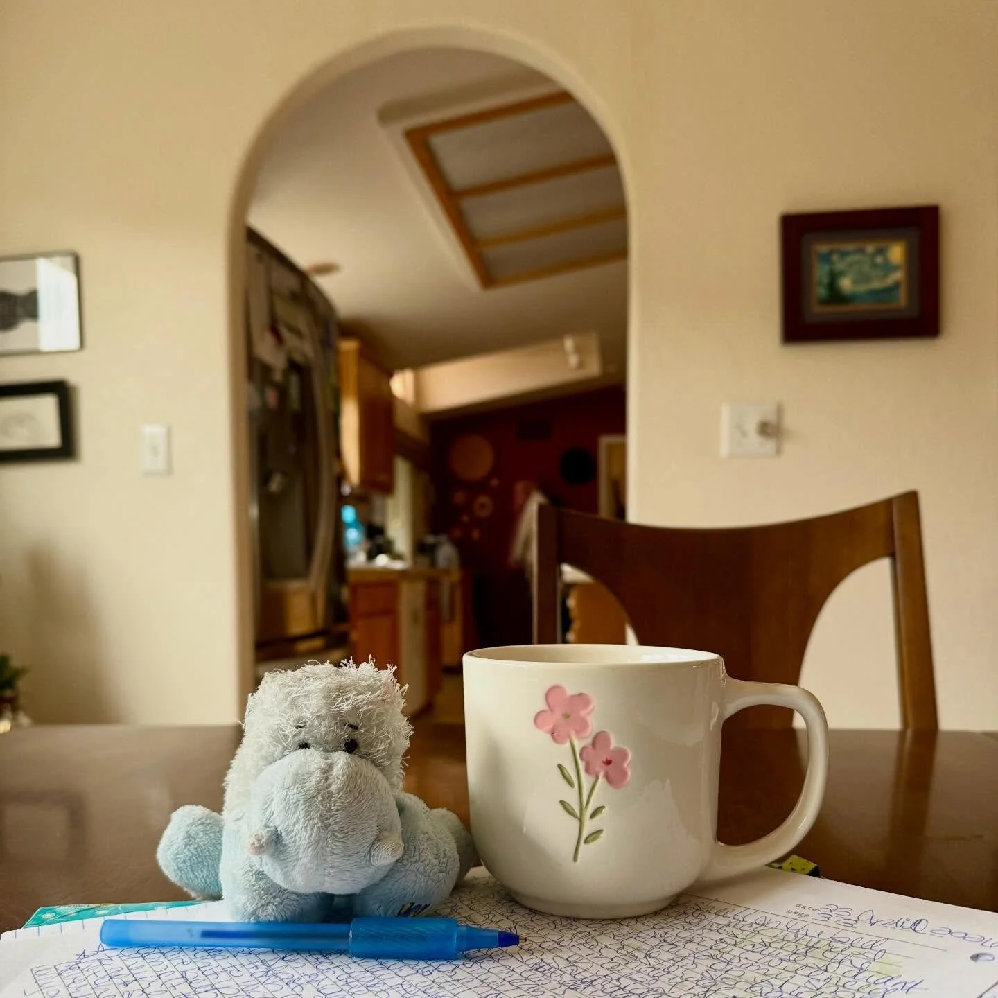 Good Morning📝☕️✨

#MorningRitual
#MorningPages
#TheArtistsWay
#Coffee
#AdventuresOfPonyboy

📍Ancestral lands of the Cowlitz.