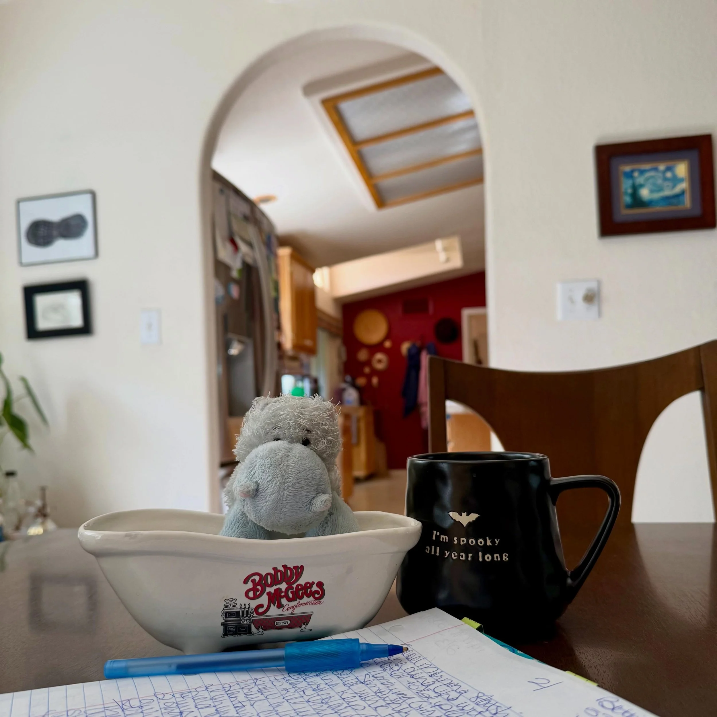 Good Morning📝☕️✨

#MorningRitual
#MorningPages
#TheArtistsWay
#Coffee
#AdventuresOfPonyboy

📍Ancestral lands of the Cowlitz.