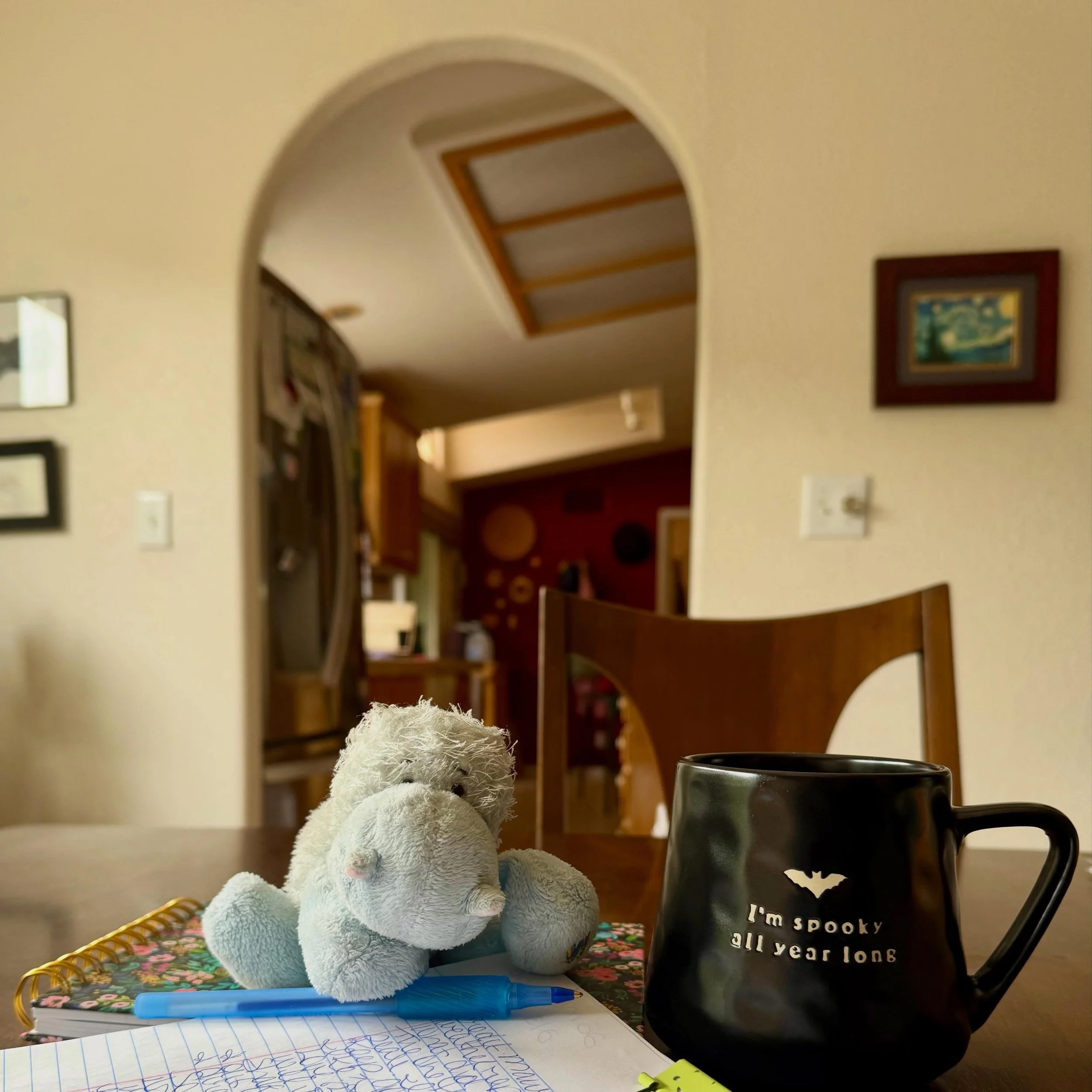 Good Morning📝☕️✨

#MorningRitual
#MorningPages
#TheArtistsWay
#Coffee
#AdventuresOfPonyboy

📍Ancestral lands of the Cowlitz.