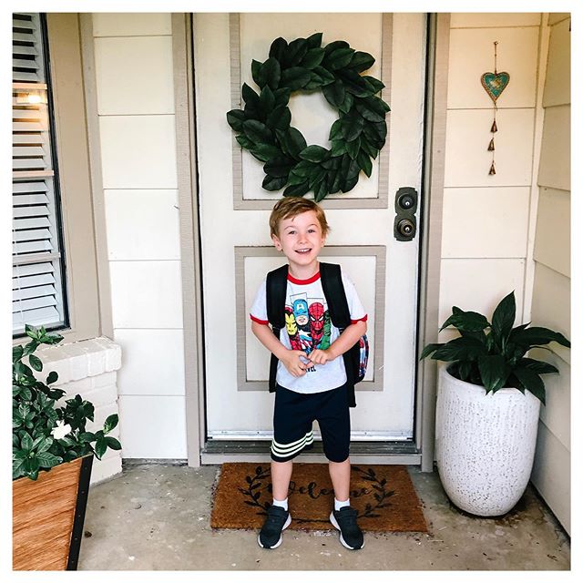 Second day of Kindergarten! First days can be hard: new faces, new places, lots of the unknown. We just rolled with it and we were so very proud of you and how brave you were! I knew you would love school, eventually, and to my greatest surprise when