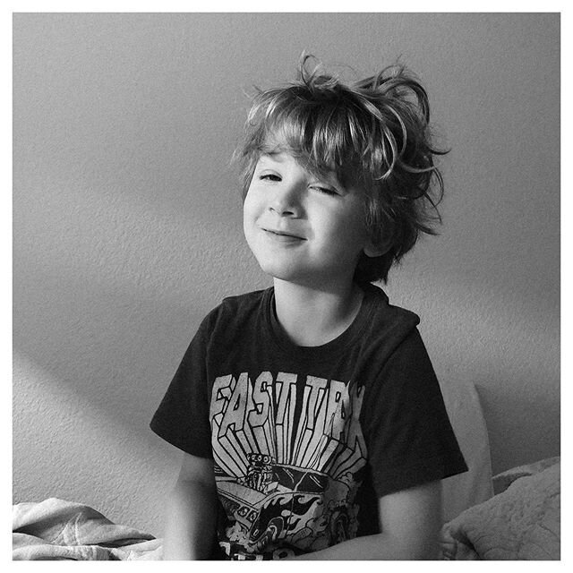 Mornings. Jack, age 6. At home, during the 2020 pandemic.