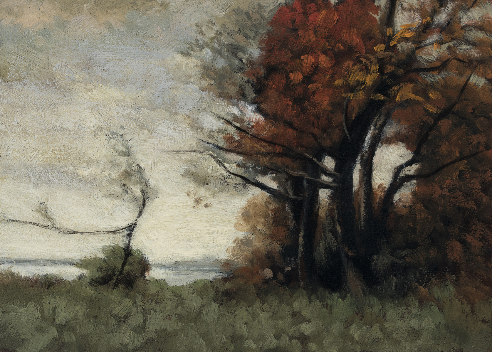 Study after Paul Desire Trouillebert 'Autumn' by M Francis McCarthy - 5x7 Oil on Wood Panel
