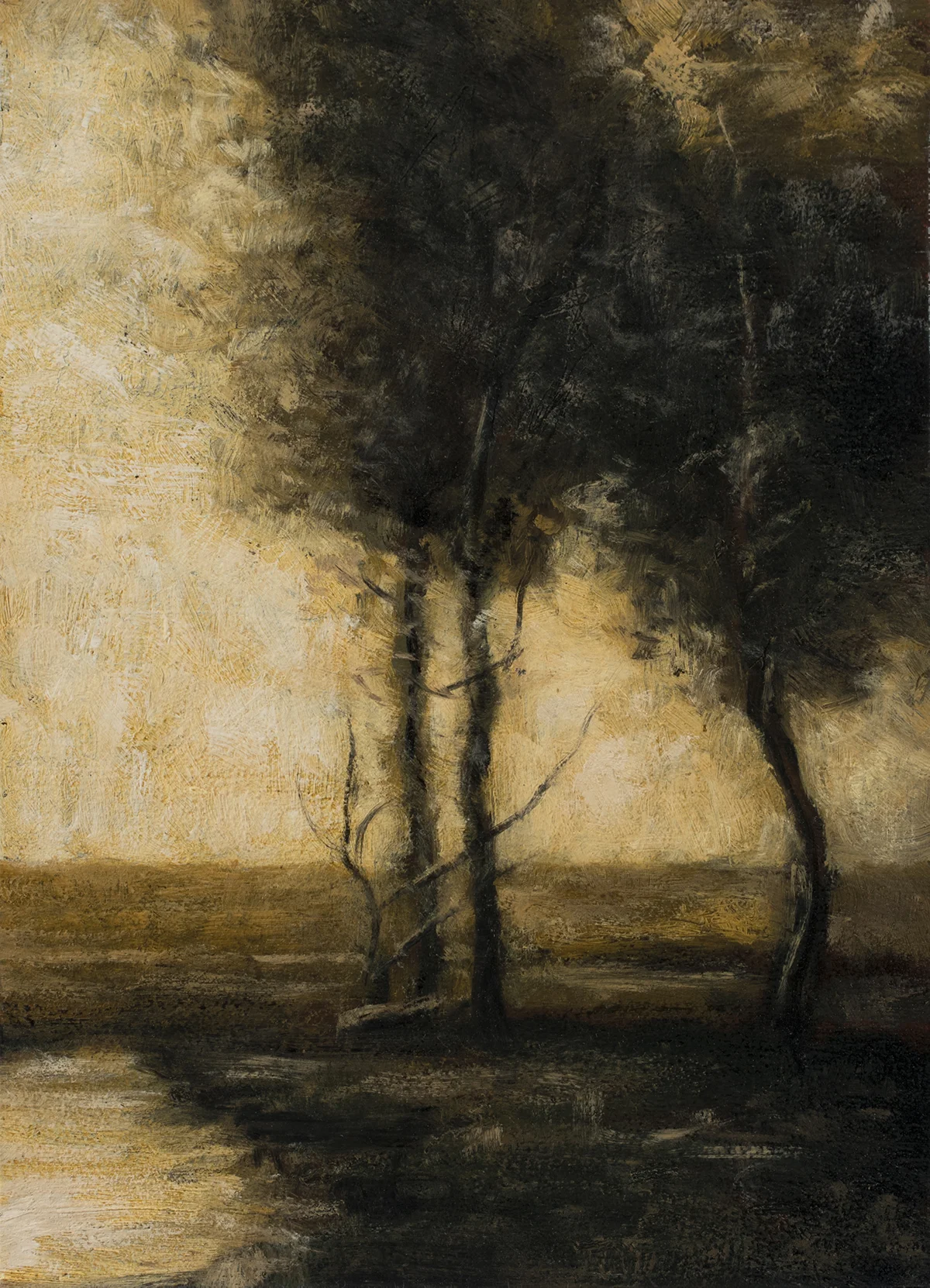 Study after: John Francis Murphy - Landscape by M Francis McCarthy - 5x7 Oil on Wood Panel