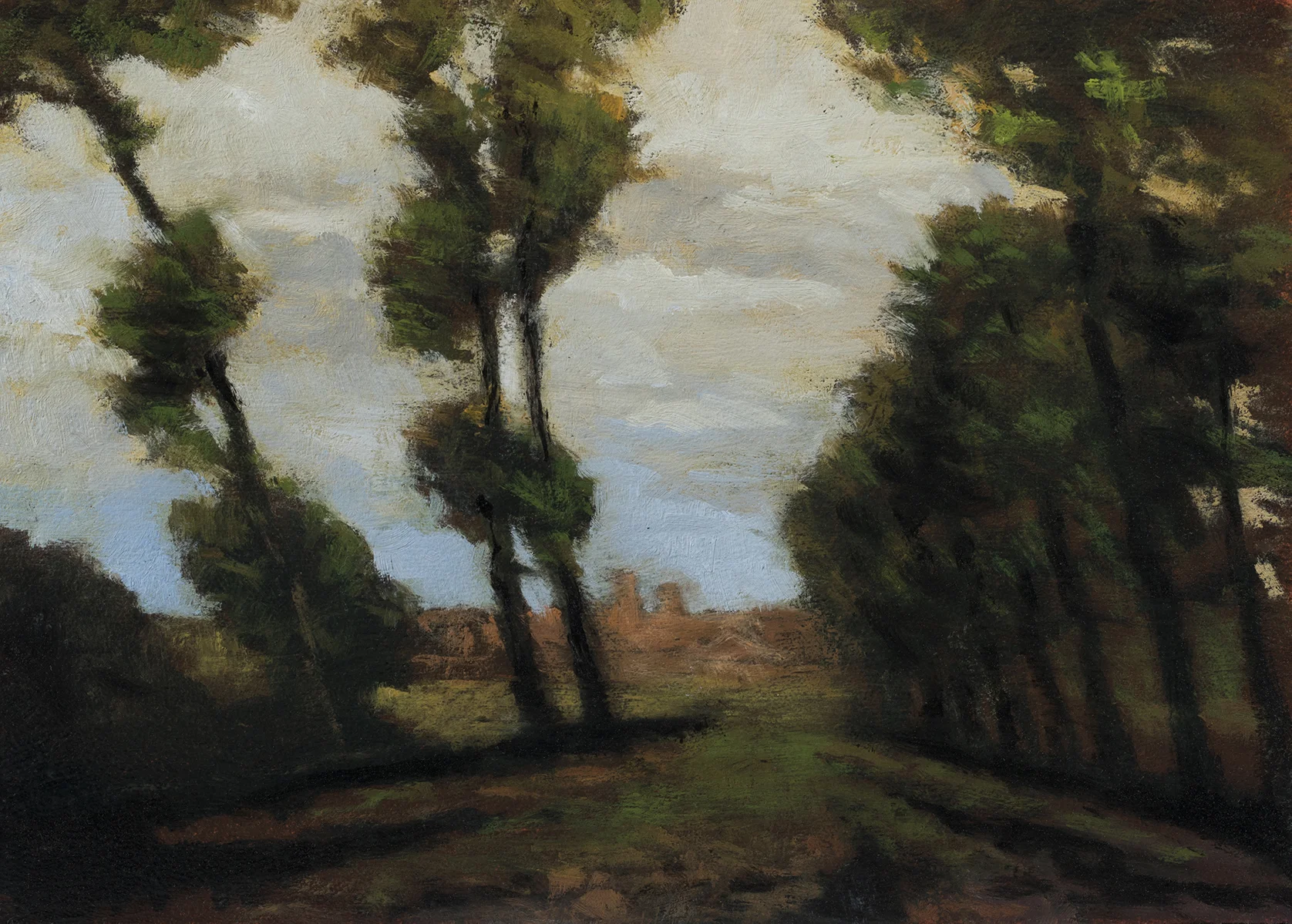 Study after: Charles Warren Eaton - Bruges by M Francis McCarthy - 5x7 Oil on Wood Panel