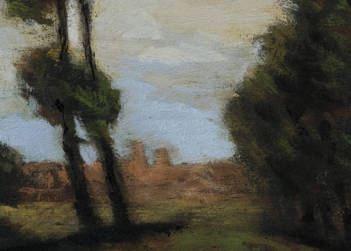 Study after: Charles Warren Eaton - Bruges by M Francis McCarthy - 5x7 (Detail)