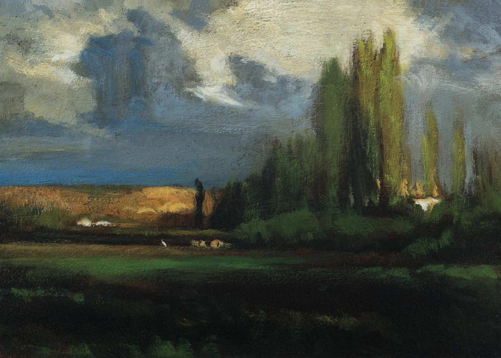 Study after: George Inness - Landscape by M Francis McCarthy - 5x7 Oil on Wood Panel