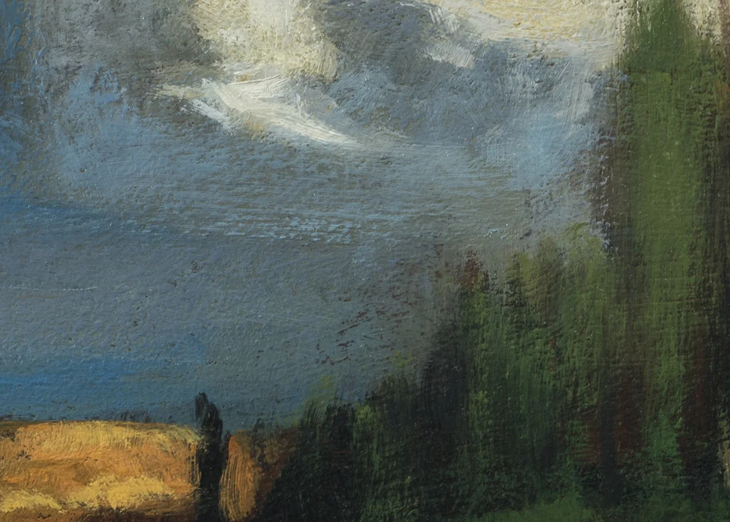 Study after: George Inness - Landscape by M Francis McCarthy - 5x7 (Detail)