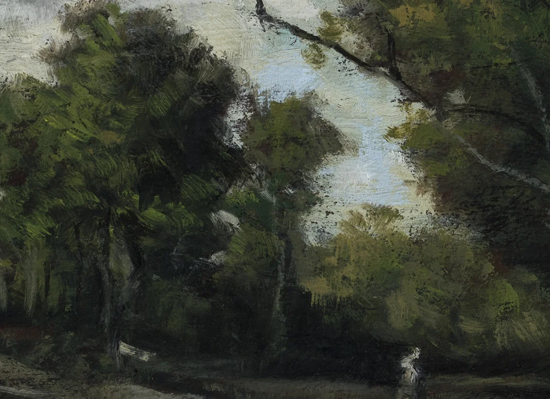 Study after: Leon Richet Foret de Fontainebleau by M Francis McCarthy - 5x7 (Detail)