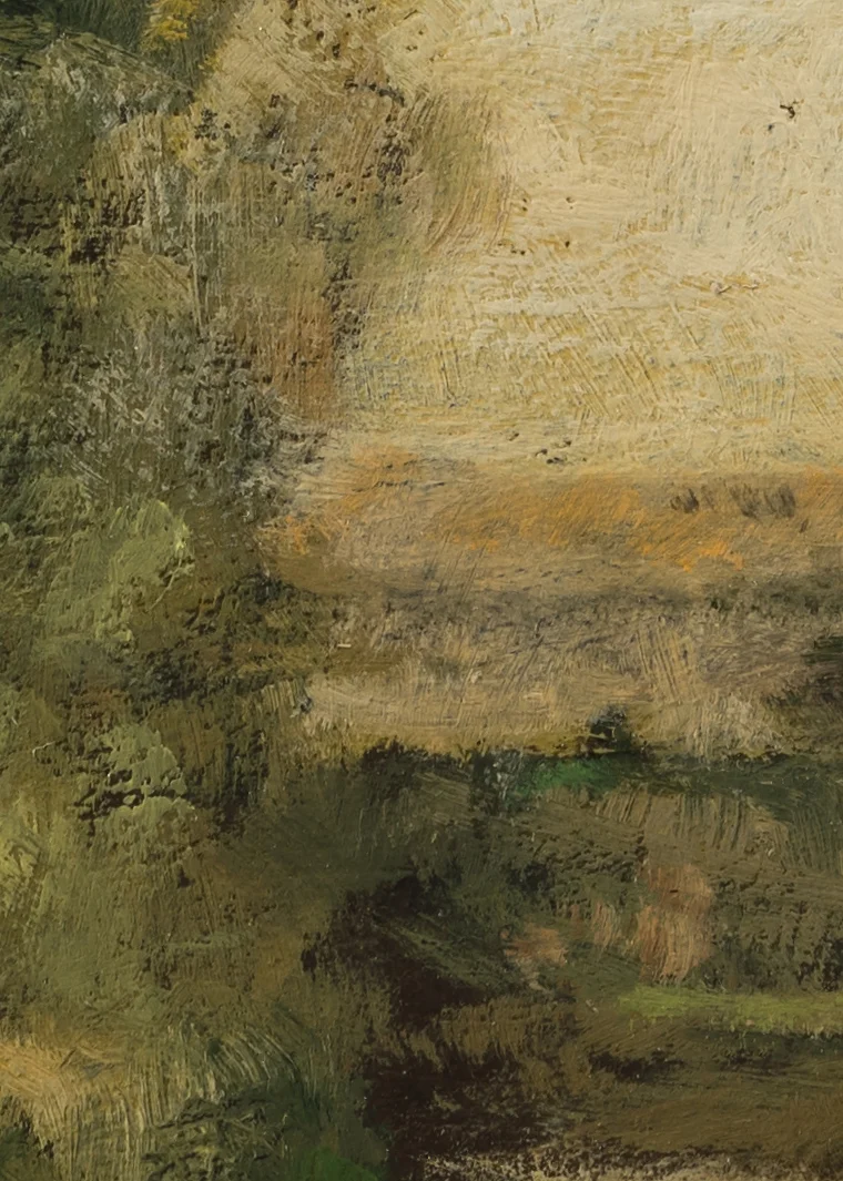 Study after: George Inness Scene at Durham by M Francis McCarthy - 5x7 (Detail 2)