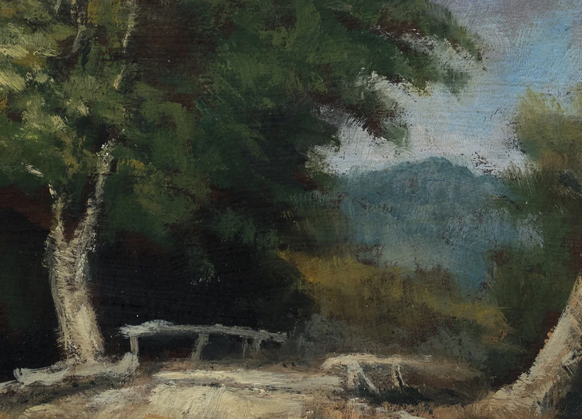 Study after: George Inness Landscape by M Francis McCarthy - 5x7 (Detail)