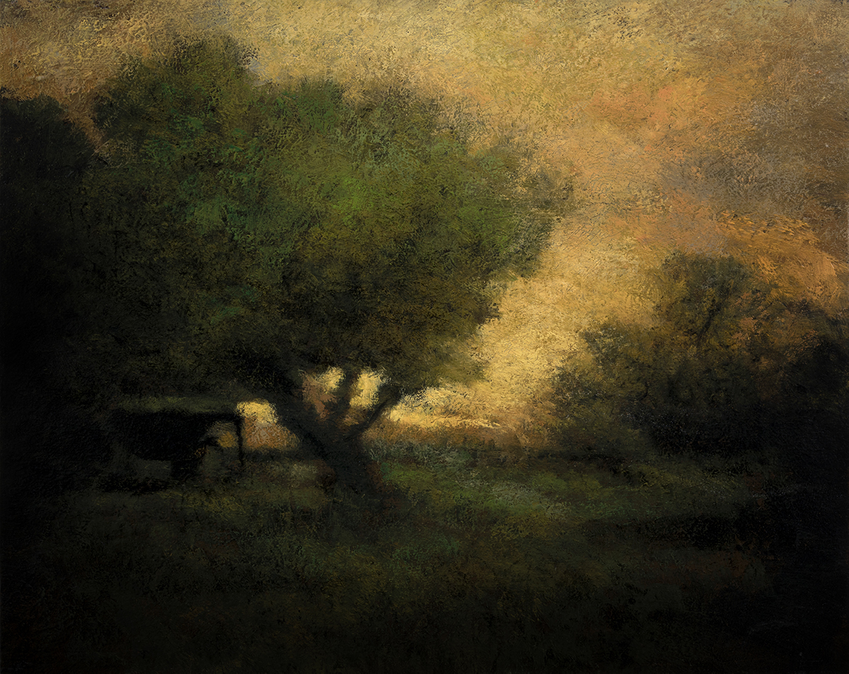 Study after: George Inness - In the Gloaming by M Francis McCarthy - 8x10 Oil on Wood Panel