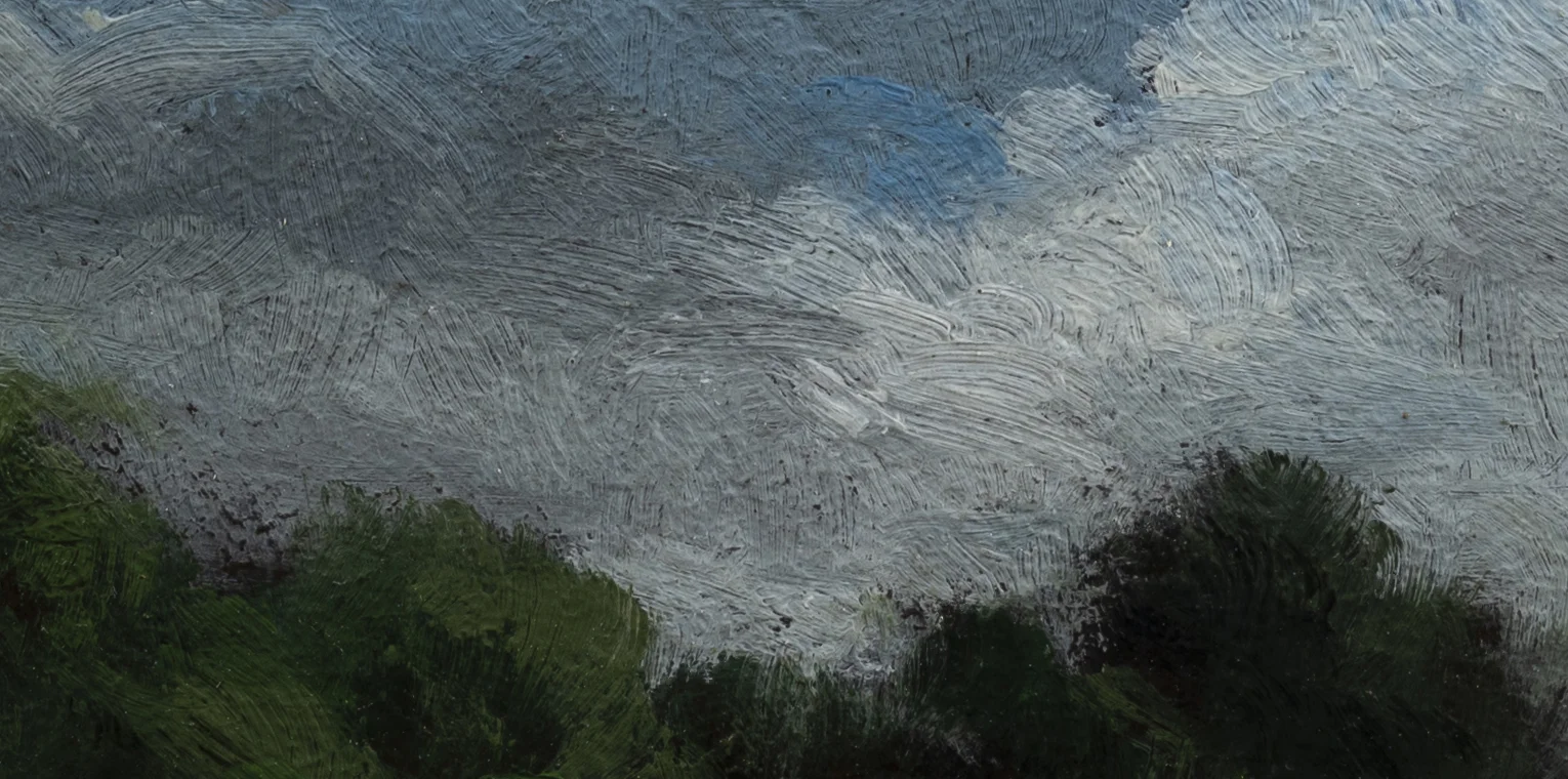 Stream through the Pasture by M Francis McCarthy - 5x7 (Detail)