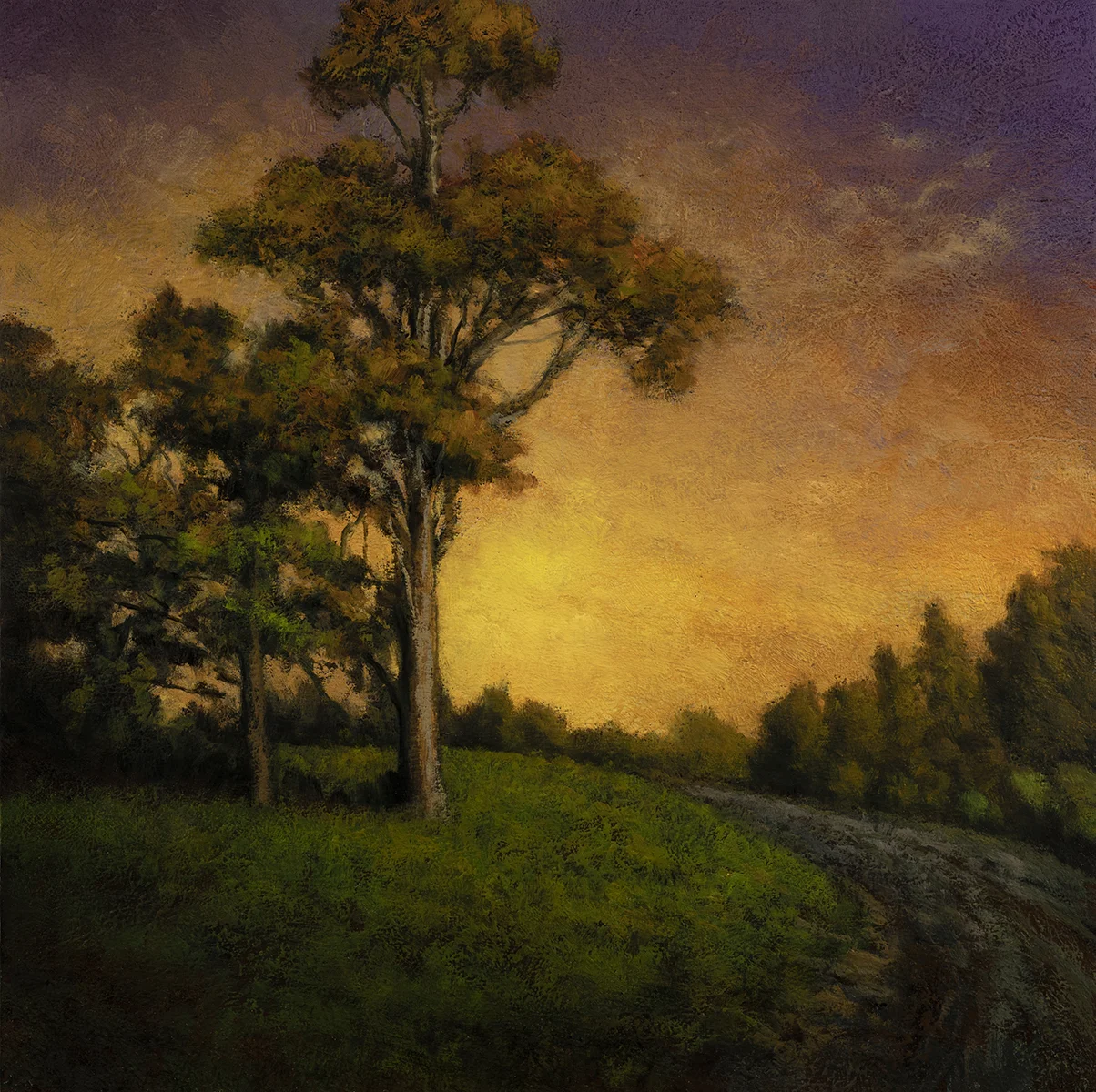 Road to Twilight by M Francis McCarthy - 12x12 Oil on Wood Panel