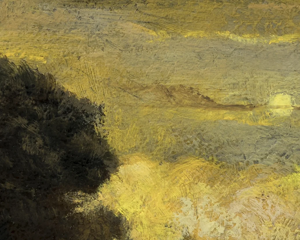Study after: Aert Van Der Neer River Scene by M Francis McCarthy - 8x10 (Detail 2)