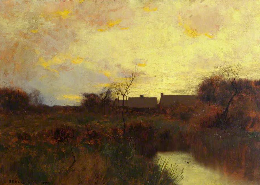 Bruce Crane River Landscape (Original)