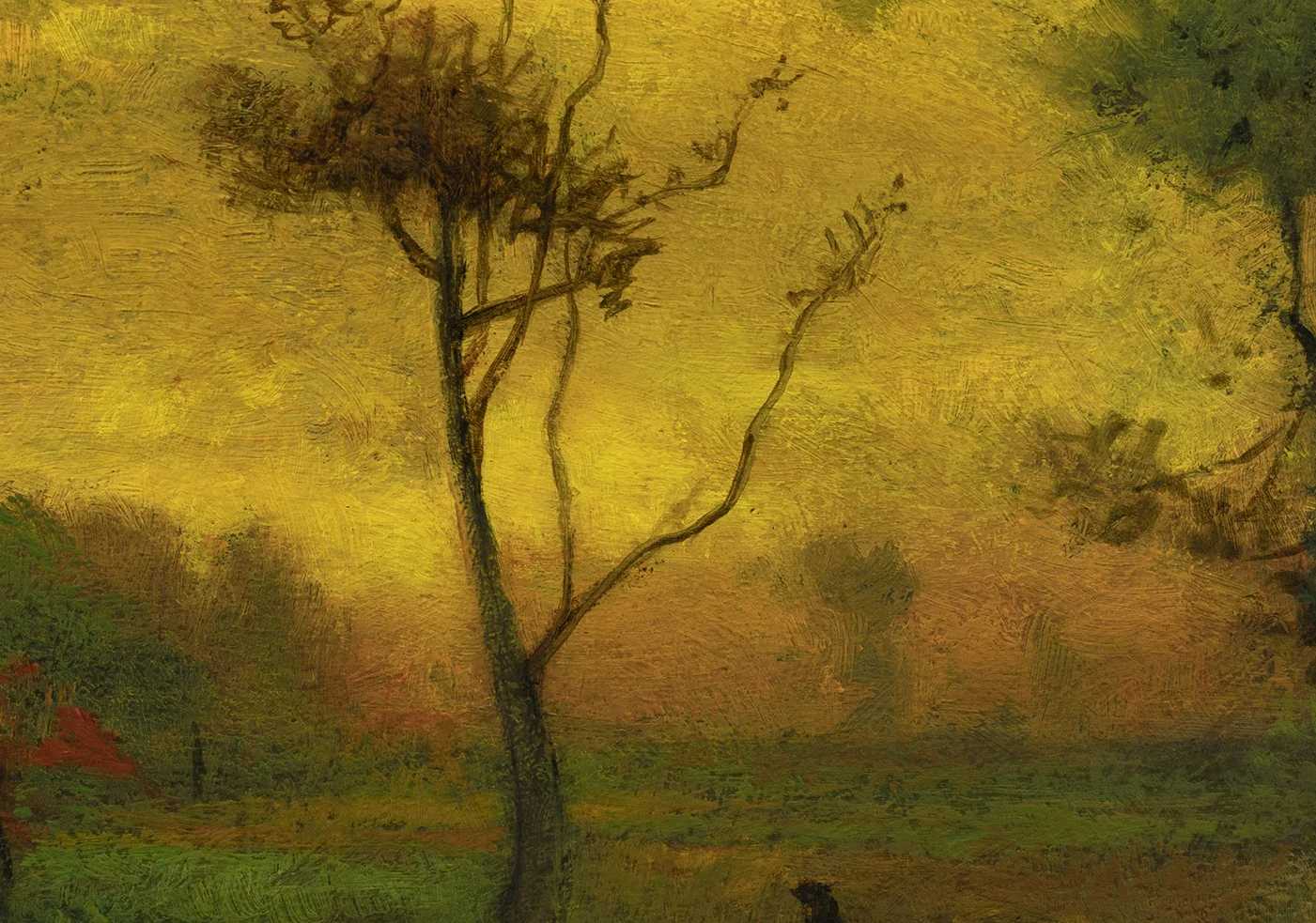 Study after George Inness - Sunrise by M Francis McCarthy - 7x10 (Detail)