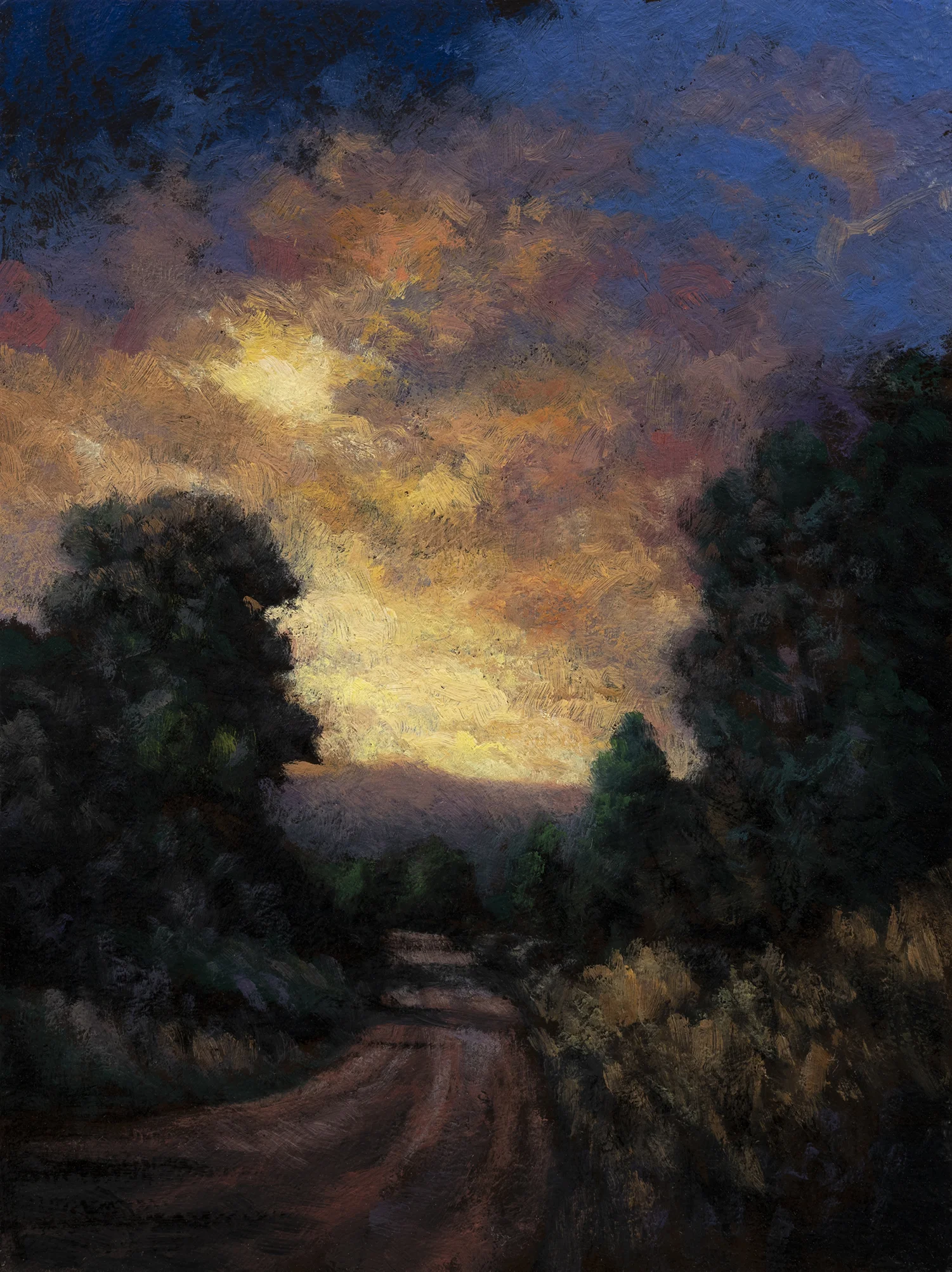 Light through the Storm by M Francis McCarthy - 6x8 Oil on Wood Panel