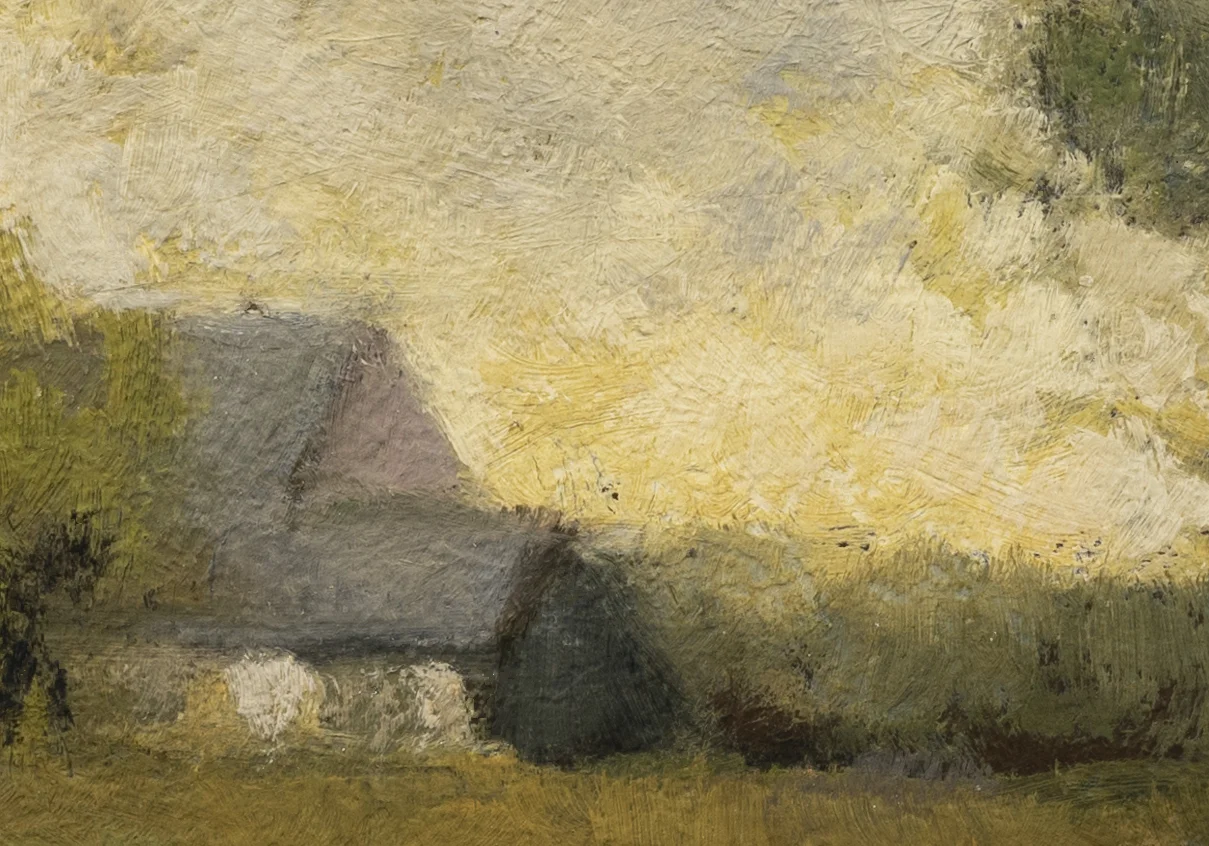 Study after: Alexander H Wyant Arkville Landscape by M Francis McCarthy - 7x10 (Detail 2)