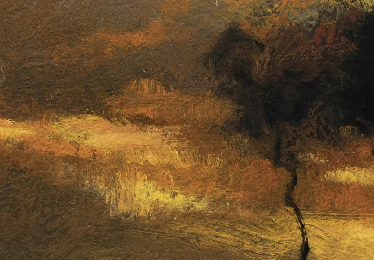 Study after:John Francis Murphy Sunset Landscape by M Francis McCarthy -7x10 (Detail 2)