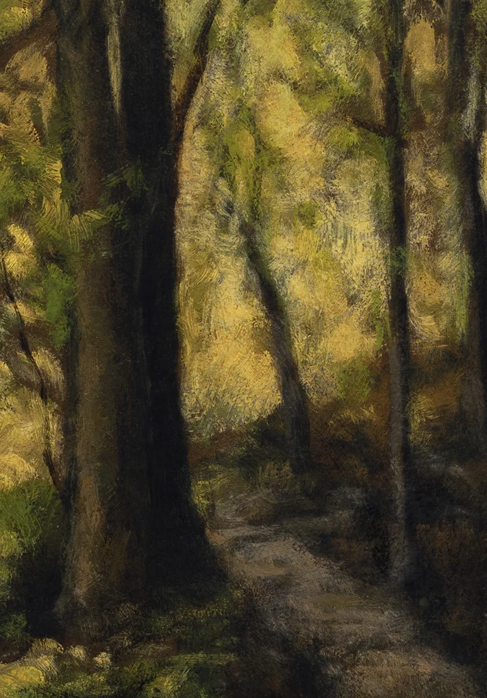 Forest Trail by M Francis McCarthy - 7x10 (Detail)