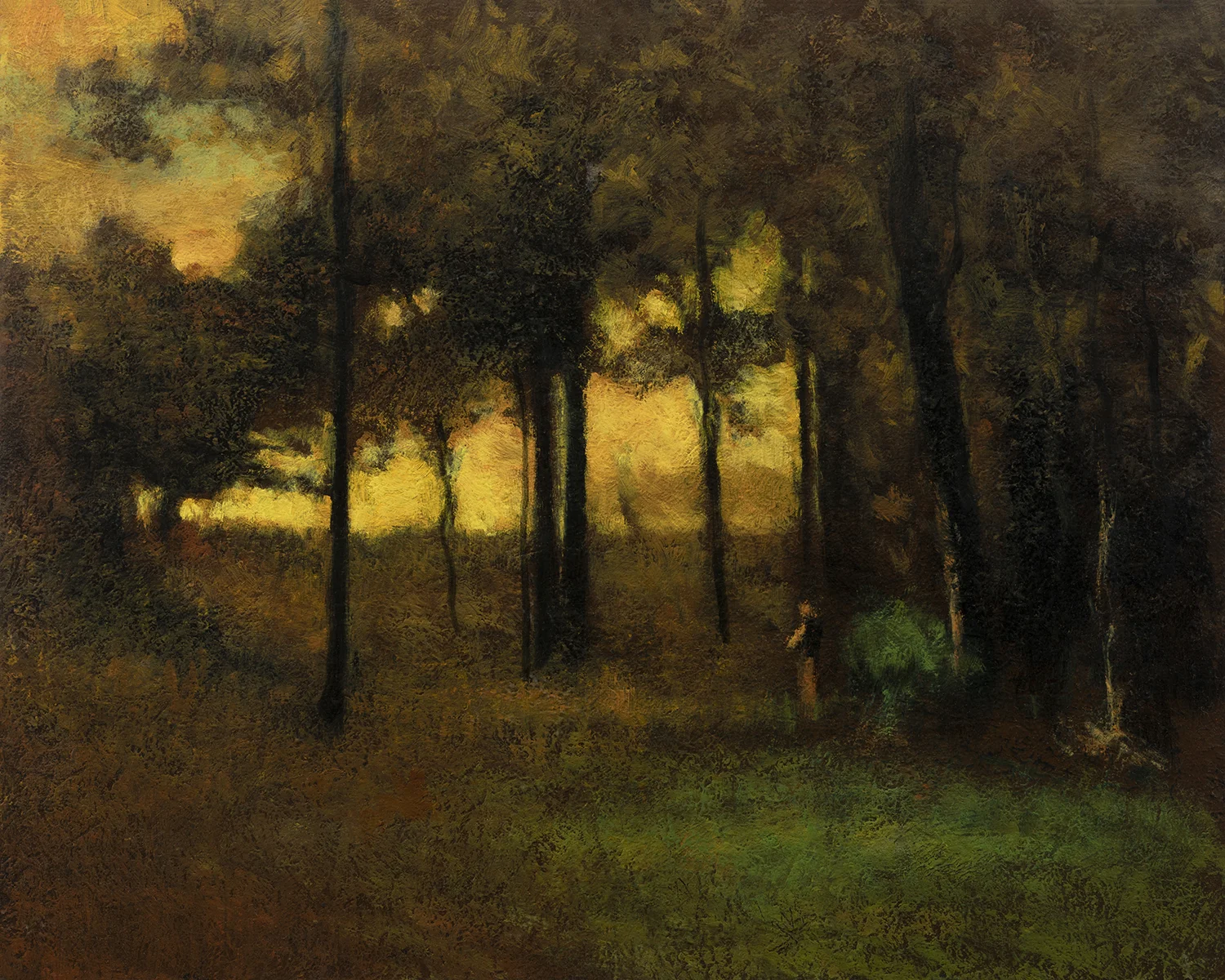 Study after George Inness Sunset in Georgia by M Francis McCarthy - 8x10 Oil on Wood Panel
