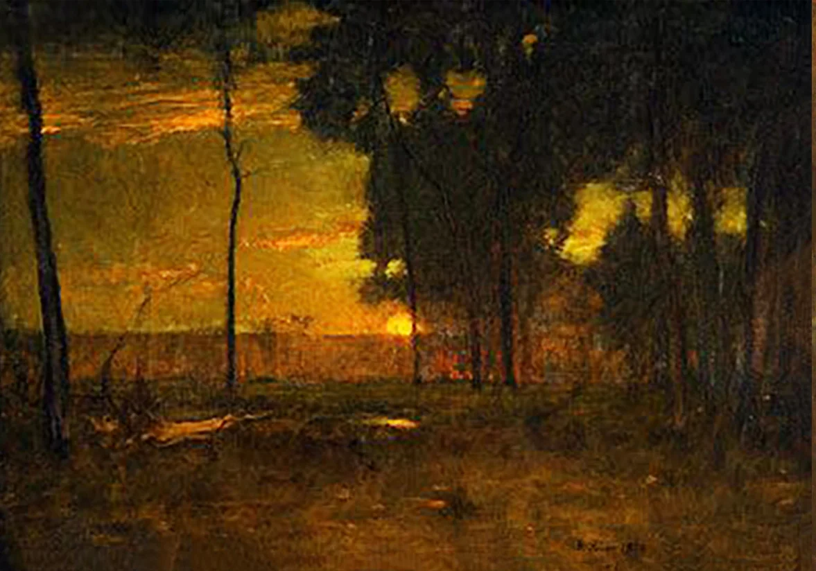 George Inness Sunset in the Old Orchard (Original)