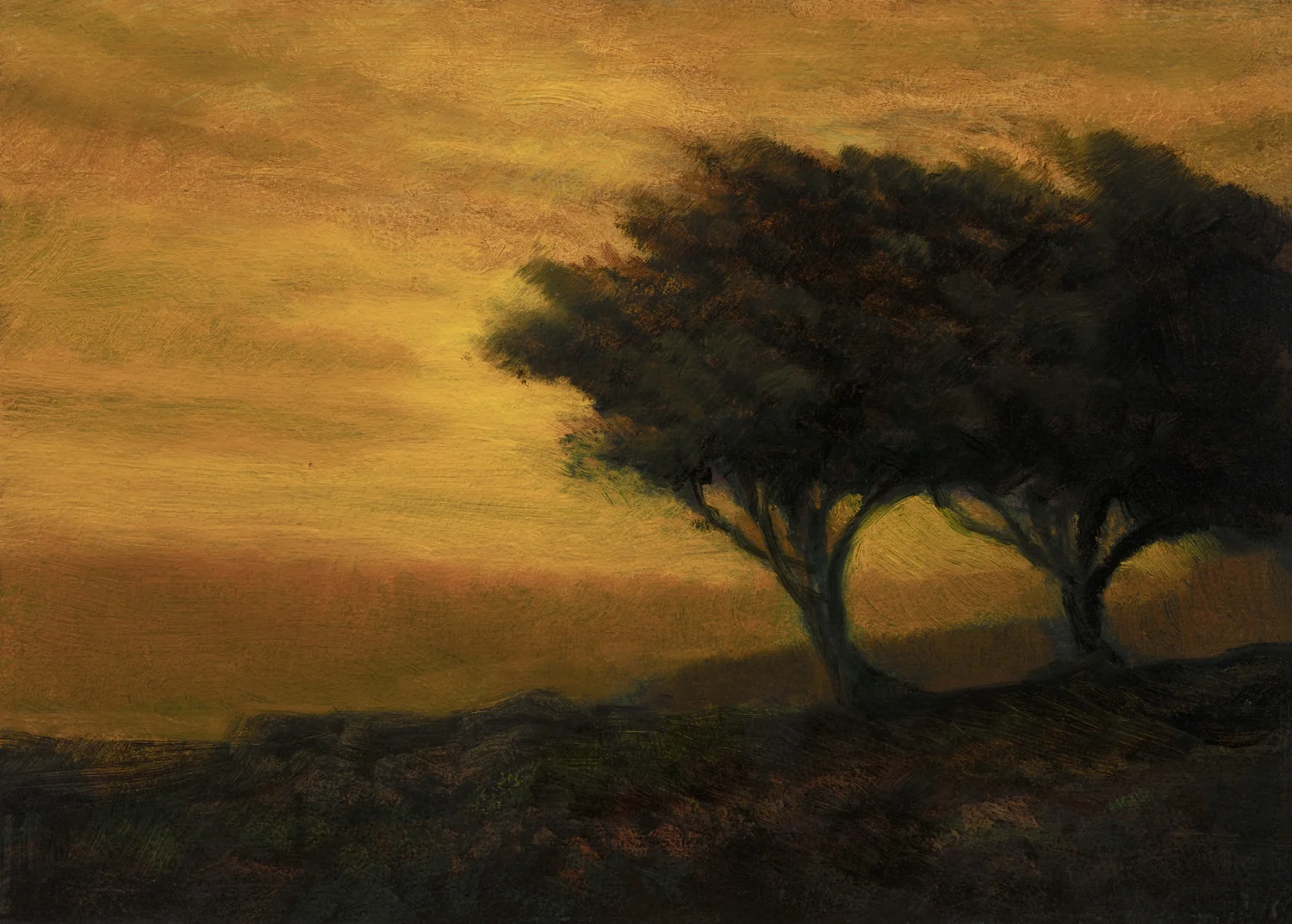 Autumn Afternoon by M Francis McCarthy - 5x7 Oil on Wood Panel