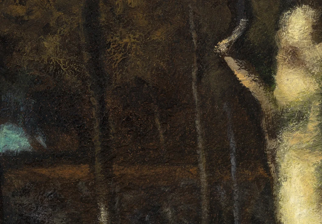 Study after: George Inness Sunset in the Woods by M Francis McCarthy -7x10 (Detail)