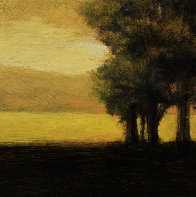 Morning Copse by M Francis McCarthy - 8x8 (Detail)