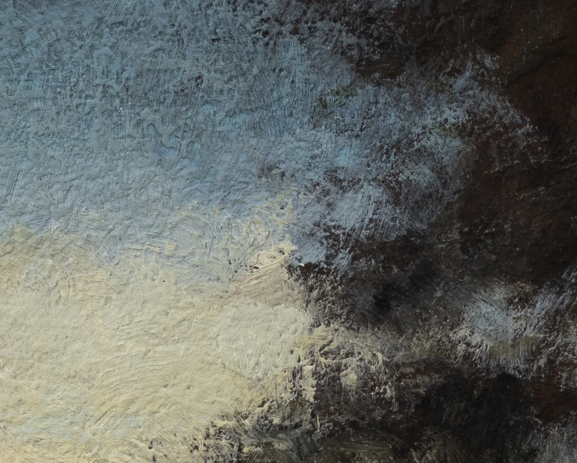 Study after: Alexander H Wyant - The Night by M Francis McCarthy - 8x10 (Detail 2)